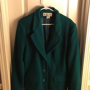 Wool green coat Size 12